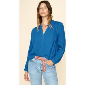 NWT Xirena Addison Top Port Blue Size S